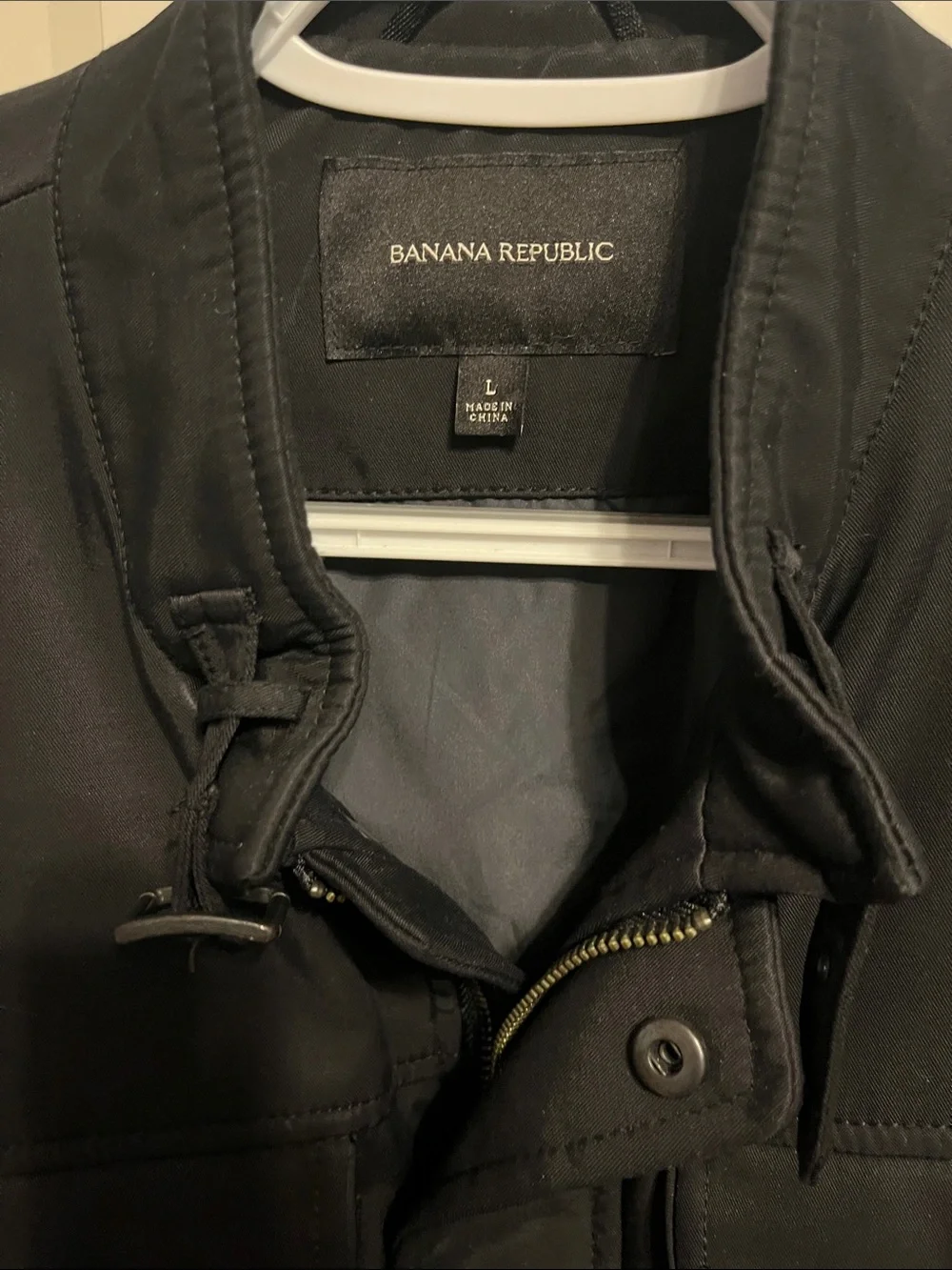 Banana Republic Black Military-Style Field Jacket